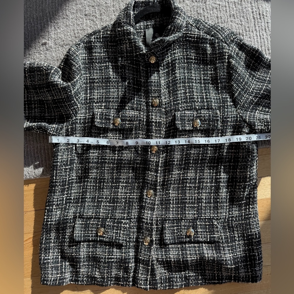 Anine Bing Black and White Tweed Blazer - Picture 5 of 7